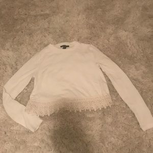 Forever21 Lace Long Sleeve Comfy Shirt